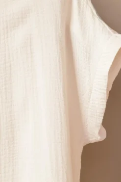 Best Dear-Lover Crinkled Buttons Maxi Beach Dress with Slits Apricot
