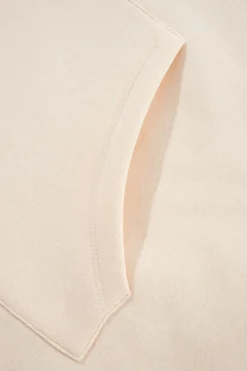 Best Dear-Lover Drawstring Turtleneck Dolman Sleeve Sweatshirt Apricot
