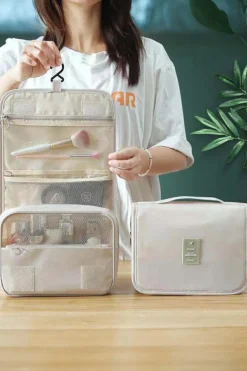 Online Dear-Lover Multi-functional Make Up Organizer Travel Toiletry Bag Apricot