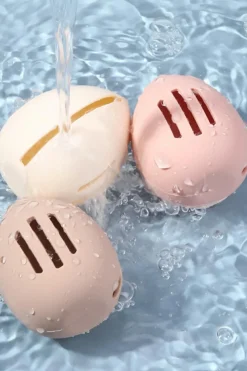 Outlet Dear-Lover Hollow Out Silicone Makeup Sponge Storage Bow Apricot Pink