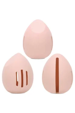 Outlet Dear-Lover Hollow Out Silicone Makeup Sponge Storage Bow Apricot Pink