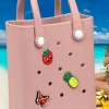 Hot Dear-Lover Waterproof EVA Random Decorations Hollow Tote Bag Apricot Pink