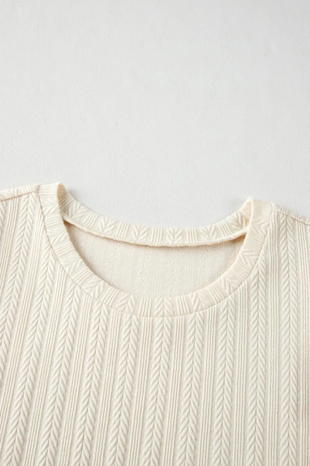 Fashion Dear-Lover Polka Dot Mesh Puff Sleeve Textured Blouse Apricot