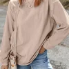 Best Dear-Lover Ribbed Corduroy Oversized Sweatshirt Apricot