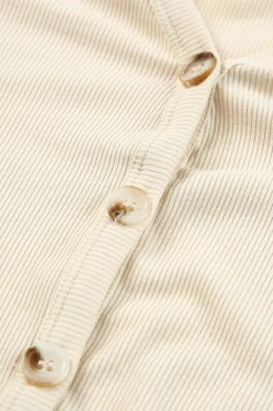 Outlet Dear-Lover Selected Button Pocketed High Low Cardigan Apricot