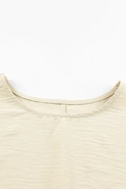 Hot Dear-Lover Smocked Wrist Shift Top Apricot