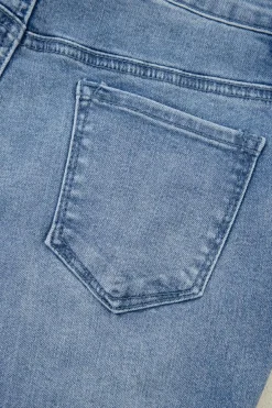 Sale Dear-Lover Acid Wash Distressed Wide Leg High Waist Jeans Ashleigh Blue