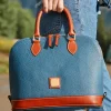 Discount Dear-Lover Color Contrast PU Leather Zipper Tote Bag Ashleigh Blue