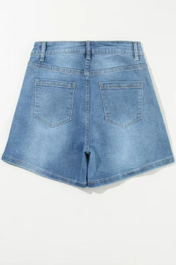 Sale Dear-Lover Rhinestone Embellished Denim Shorts Ashleigh Blue