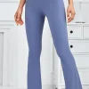 Best Dear-Lover V Crossover High Waist Workout Flare Leggings Ashleigh Blue