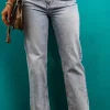 Discount Dear-Lover Acid Wash Straight Jeans Beau Blue