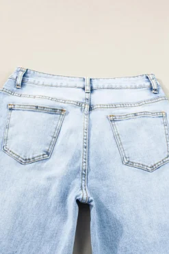 Discount Dear-Lover Acid Wash Straight Jeans Beau Blue