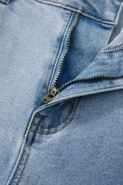 New Dear-Lover Bowknot Decor Boyfriend Cargo Jeans Beau Blue