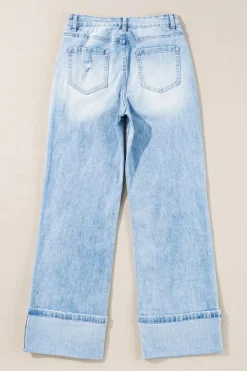New Dear-Lover Light Wash Distressed Flare Jeans Beau Blue