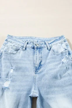New Dear-Lover Light Wash Distressed Flare Jeans Beau Blue