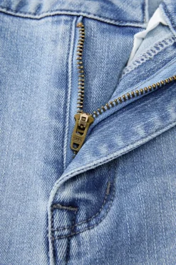 Online Dear-Lover Mineral Wash Raw Hem High Waist Flared Jeans Beau Blue