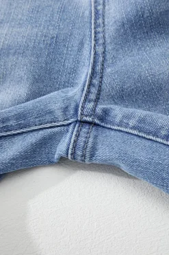 Online Dear-Lover Mineral Wash Raw Hem High Waist Flared Jeans Beau Blue