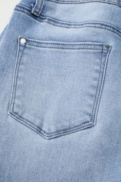 Online Dear-Lover Mineral Wash Raw Hem High Waist Flared Jeans Beau Blue
