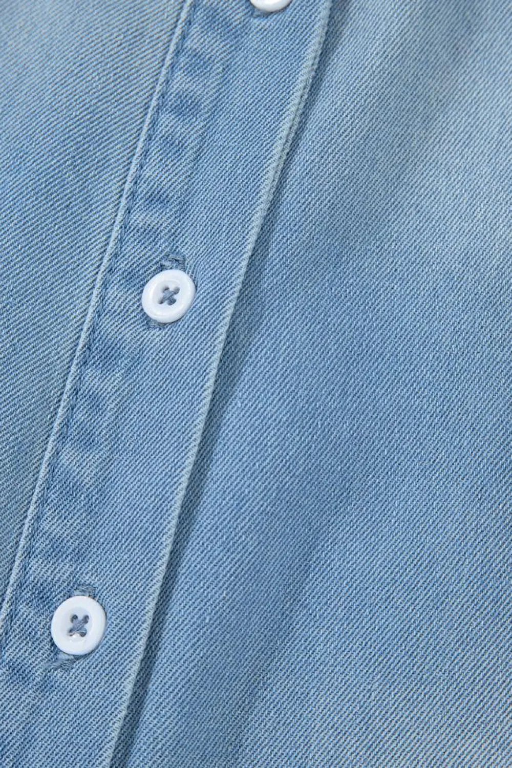 Best Dear-Lover Risen Medium Washed Denim Shirt Dress Beau Blue
