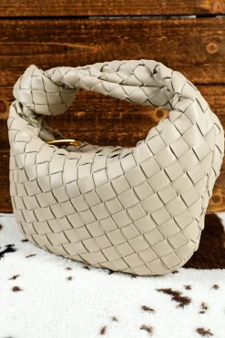 Best Dear-Lover Braided PU Leather Zipper Handbag Beige