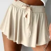 Online Dear-Lover Drawstring High Waist Lined Tennis Skorts Beige