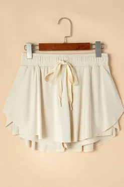 Online Dear-Lover Drawstring High Waist Lined Tennis Skorts Beige
