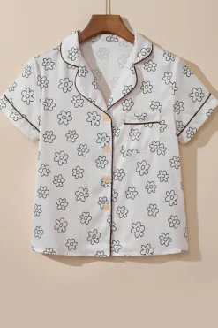 Outlet Dear-Lover Floret Printed Pajama Shorts Set Beige
