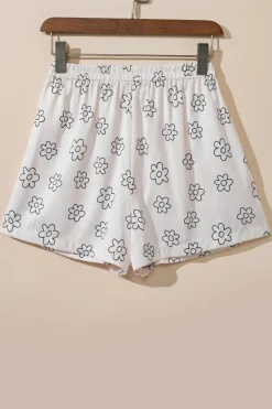 Outlet Dear-Lover Floret Printed Pajama Shorts Set Beige