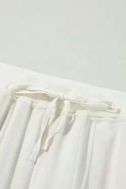 Best Dear-Lover Plain Cargo Pockets High Waist Casual Sweatpants Beige