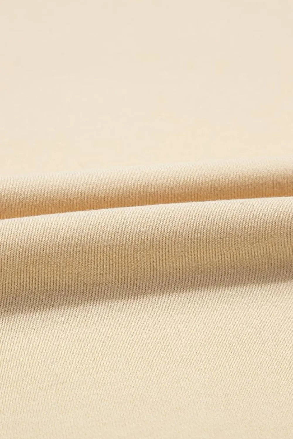 Outlet Dear-Lover Splicing Round Neck Pullover Sweatshirt Beige