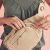 Fashion Dear-Lover Vintage PU Leather Zipped Crossbody Bag Beige