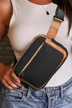 Fashion Dear-Lover Adjustable Strap Mini PU Leather Crossbody Bag Black