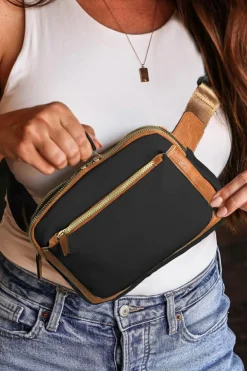 Fashion Dear-Lover Adjustable Strap Mini PU Leather Crossbody Bag Black