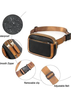 Fashion Dear-Lover Adjustable Strap Mini PU Leather Crossbody Bag Black