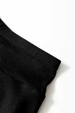 Sale Dear-Lover A-line Draped High Waist Phone Pocket Lined Skort Black