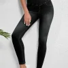 Hot Dear-Lover Arched Waist Stretchy Slim Fit Jeggings Black