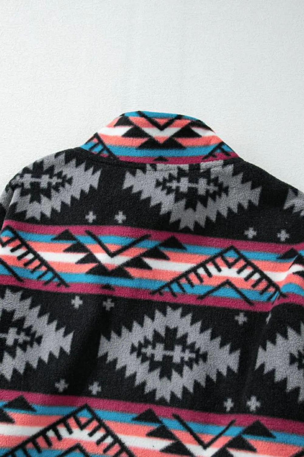 Discount Dear-Lover Aztec Printed Zip Up Collar Jacket Black