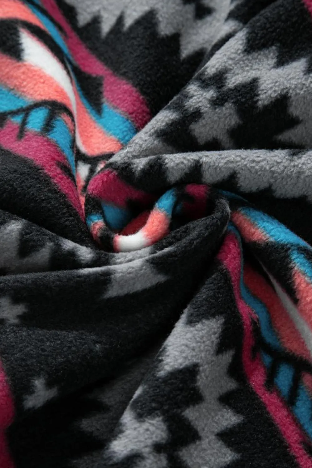 Discount Dear-Lover Aztec Printed Zip Up Collar Jacket Black