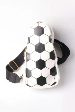 Best Dear-Lover Balls Pattern PU Leather Zipped Sling Bag Black