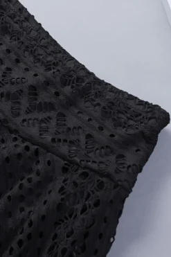Best Dear-Lover Crochet Lace Skirted Bikini Bottom Black