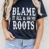Discount Dear-Lover Blame It All On My Roots Graphic Tee Black