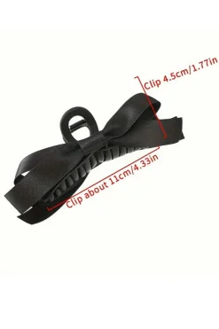 Fashion Dear-Lover Bow Decor Large Hair Claw Clip Black