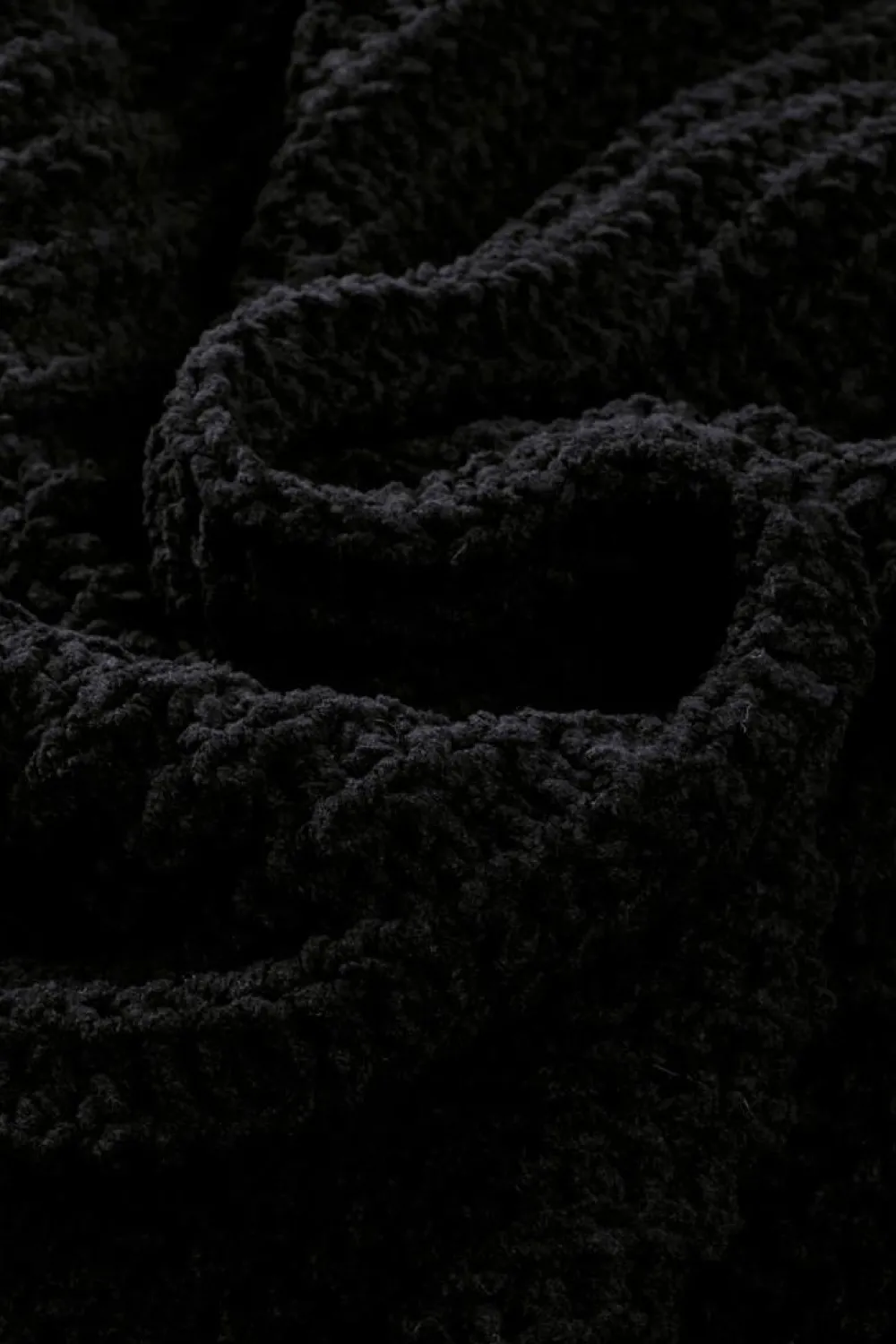 Outlet Dear-Lover Buttoned Front Drop Shoulder Knitted Cardigan Black