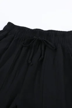 Best Dear-Lover Causal Pockets Pants Black