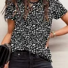 Online Dear-Lover Cheetah Print O-neck Short Sleeve T Shirt Black