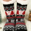 Hot Dear-Lover Christmas Tree Pattern Thermal Socks Black