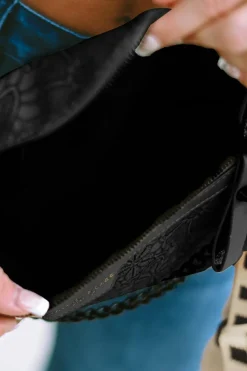 Discount Dear-Lover Colorblock Strap Chain Shoulder Bag With Coin Purse Black