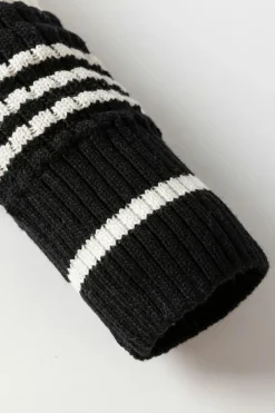 Online Dear-Lover Colorblock Textured Knit Buttoned Cardigan Black