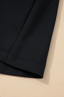 New Dear-Lover Black Contrast Bowknot Applique Crew Neck Sleeveless Mini Dress Color black