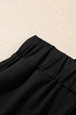 Sale Dear-Lover Contrast Trim Tee and Shorts Set Black